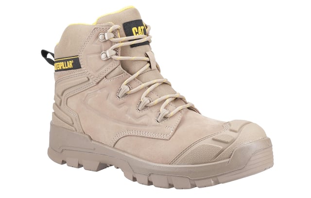 Caterpillar Striver XL 6 Mens Safety Boots The Caterpillar Striver XL 6'' Men's Safety Boots are built for durability and protection, designed to withstand the toughest conditions. These hard-wearing, waterproof boots feature a high-quality full-grain leather upper, paired with an internal waterproof membrane to keep your feet dry in all environments. The boots are equipped with a steel toe cap offering impact resistance of up to 200 joules, ensuring top-level safety against heavy impacts.
For added protection, the Striver XL includes an anti-penetration steel midsole, while the moulded TPU toe guard and heel counter enhance durability, scuff resistance, and heel support. Comfort is also prioritized with a padded mesh collar and tongue, as well as a cushioned PU midsole that provides shock absorption throughout the day.
The deep cleated rubber outsole ensures superior traction and grip, making the Striver XL boots an ideal choice for a variety of demanding work environments. Whether you're working on construction sites or in rugged conditions, these boots deliver the ultimate in both comfort and protection.
- Full-grain leather upper
- Internal waterproof membrane
- Steel toe cap
-Anti-penetration steel midsole
- TPU toe guard
- Heel counter
-Padded mesh collar
- Cushioned PU midsole
-Deep cleated rubber outsole for excellent grip
-Ideal for tough environments