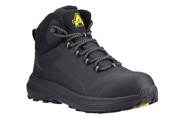 The Amblers Safety AS321C Calderdale Men's Safety Boots are a rugged, metal-free hiker designed to provide superior protection and comfort. These boots feature a 200 joules fiberglass composite toe cap and a non-metallic midsole, offering excellent impact and penetration resistance. The contemporary, low-sew TPU bonded rip-stop upper ensures durability, while the internal waterproof membrane keeps your feet dry in challenging environments. For added durability, the boots come with a molded TPU toe guard and heel counter for enhanced protection and support. A deep padded mesh collar offers extra comfort, while reflective laces enhance visibility. A YKK side zip provides easy on-and-off access. These safety boots are the perfect combination of functionality and style for demanding work environments.
-Rugged, metal-free hiker designed for protection and comfort
- 200 joules fiberglass composite toe cap for impact resistance
- Non-metallic midsole for penetration resistance
- Durable TPU bonded rip-stop upper with low-sew construction
- Waterproof membrane keeps feet dry in challenging environments
- Moulded TPU toe guard and heel counter for added protection
- Deep padded mesh collar for extra comfort
-Reflective laces for enhanced visibility
-YKK side zip for easy on-and-off access
-Ideal for demanding work environments, combining functionality and style