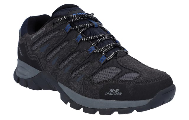Hi-Tec Corzo Men's Low Boots are built for comfort, durability, and performance in any condition. The PU suede upper with mesh underlays offers a balance of sturdy support and breathable comfort, while the soft padded tongue and collar ensure a cushioned, foot-hugging fit. Featuring a Dri-Tec waterproof and breathable membrane, these boots keep your feet dry in wet conditions without sacrificing airflow. The rugged MDT outsole delivers reliable traction and long-lasting wear, and the lightweight ghillie eyelets add an athletic touch while securing a snug, customizable fit. Perfect for outdoor adventures or everyday wear.
-PU suede upper with mesh for support and breathability
- Padded tongue and collar for extra comfort
- Dri-Tec waterproof membrane keeps feet dry while allowing airflow
- Rugged MDT outsole offers great traction and durability
-Lightweight ghillie eyelets ensure a snug, adjustable fit