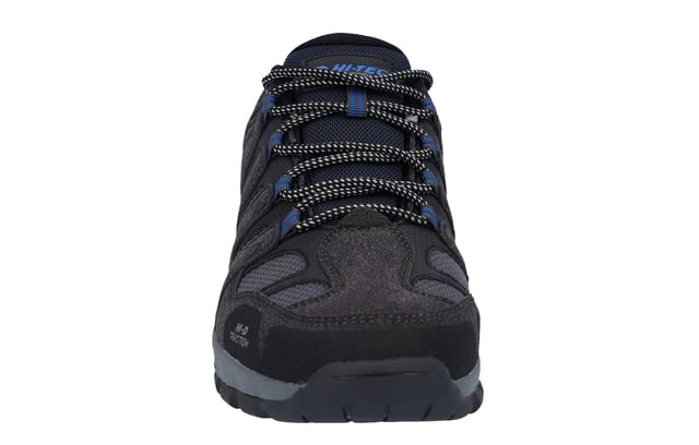 Hi-Tec Corzo Men's Low Boots are built for comfort, durability, and performance in any condition. The PU suede upper with mesh underlays offers a balance of sturdy support and breathable comfort, while the soft padded tongue and collar ensure a cushioned, foot-hugging fit. Featuring a Dri-Tec waterproof and breathable membrane, these boots keep your feet dry in wet conditions without sacrificing airflow. The rugged MDT outsole delivers reliable traction and long-lasting wear, and the lightweight ghillie eyelets add an athletic touch while securing a snug, customizable fit. Perfect for outdoor adventures or everyday wear.
-PU suede upper with mesh for support and breathability
- Padded tongue and collar for extra comfort
- Dri-Tec waterproof membrane keeps feet dry while allowing airflow
- Rugged MDT outsole offers great traction and durability
-Lightweight ghillie eyelets ensure a snug, adjustable fit