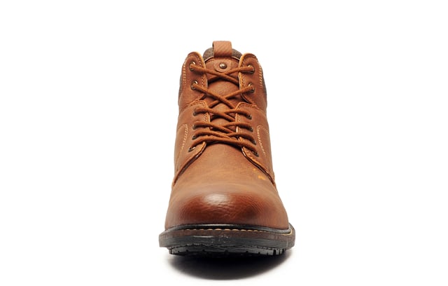 Sophisticated in design the Staynall by Catesby England in a tan brown upper is a true derby boot with a stylish aesthetic. This mens ankle boot features a six eyelet lace-up fastening, a soft interior lining and a cushioned comfort insole to ensure comfortable wear. With its durable rubber outsole and high class upper theyre sure to fit any occasion.

- Synthetic upper
- 6 eyelet lace-up fastening
- Heel pull tab for easy on/off wear
- Padded heel and ankle collar
- Durable rubber outsole
- Catesby England branding