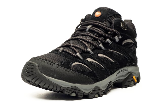 NEW IN  2025 MODEL & COLOUR
Built for rugged trails and unpredictable conditions, the Merrell Moab 3 Mid GTX delivers trusted performance with upgraded comfort and durability. Featuring a GORE-TEX waterproof membrane, it keeps your feet dry while allowing breathability on the move. The upper combines durable suede leather and breathable textile, with a bellows tongue to keep out dirt and debris. A protective rubber toe cap and heel guard against abrasions, while the recycled materials used reflect Merrells commitment to sustainability.
Inside, the Moab 3-exclusive footbed contours naturally to your foot, paired with a supportive insole and softer, cushioned midsole for long-lasting comfort. Finished with a Vibram TC5+ outsole for best-in-class grip and durability, these boots are one of the finest you will ever put on your feet.

NEW IN  2025 MODEL & COLOUR
- Suede leather / textile upper
- GORE-TEX waterproof membrane
- Bellows tongue to keep debris out
- Protective and abrasion resistant rubber heel and toe cap
- Partly made from recycled materials
- Exclusive Moab 3 footbed contours to your foot
- Moulded nylon arch shank
- Merrell air cushion in the heel absorbs shock and adds stability
- Vibram TC5+ outsole provides exceptional traction
- Merrell branding
