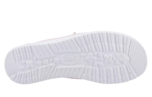These Hey Dude Wally Jute Shoes bring a natural touch to your warm-weather wardrobe. Made from 100% jute, these shoes are lightweight, breathable, and perfect for spring and summer adventures. Designed with a textile upper, cork heel, and woven gradient heel webbing, they combine effortless style with unbeatable comfort. The elastic laces and easy-on system make them travel-friendly, while the removable foam insole ensures all-day cushioning. A flexible outsole adds the finishing touch for comfort on the go.
  Textile upper 
  Cork heel 
  Elastic laces for easy on/off wear 
  Travel-ready design with removable foam insole
  Lightweight flexible outsole for all-day comfort
  Hey Dude branding