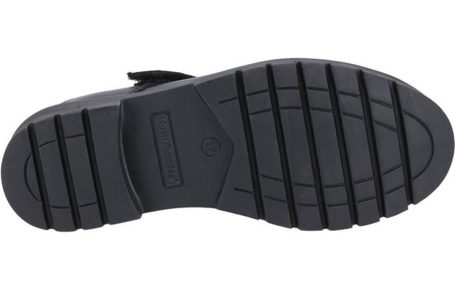 These Tanya Mary Jane Senior school shoes bring a classic silhouette into modern comfort with practical updates for everyday wear. Crafted with a double-dyed real leather upper to reduce scuff marks, theyre designed to stand up to daily use while maintaining a polished look. The easy touch fastening strap ensures a secure fit, while a padded collar and breathable Micro-Fresh lining keep feet feeling fresh and supported. Finished with a treaded sole for improved grip and a subtle 2.5 cm heel, Tanya is ideal for school, work, or smart casual wear.  
  Double-dyed real leather upper to help reduce visible scuffing
  Touch fastening strap for quick and secure adjustment
  Micro-Fresh breathable lining for all-day freshness
  Padded collar for enhanced comfort
  Durable, treaded outsole for better grip
  Hush Puppies branding
