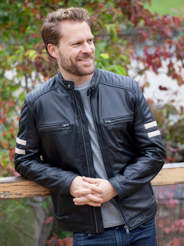 Our talented designers have taken our bestselling Charlie leather jacket and given it some subtle updates for the new season.
This classic racer style boasts a press stud collar and cuffs, as well as handy zip pockets complete with heritage-branded hardware.
A streamlined and pared back take on its predecessor, Charlie II still features aged-look contrasting leather stripes and understated shoulder stitch detailing.
While we&rsquo;ve introduced some subtle design updates, Charlie II remains crafted from the finest quality aniline leather, retaining a premium feel and sharp finish that will age beautifully with wear.