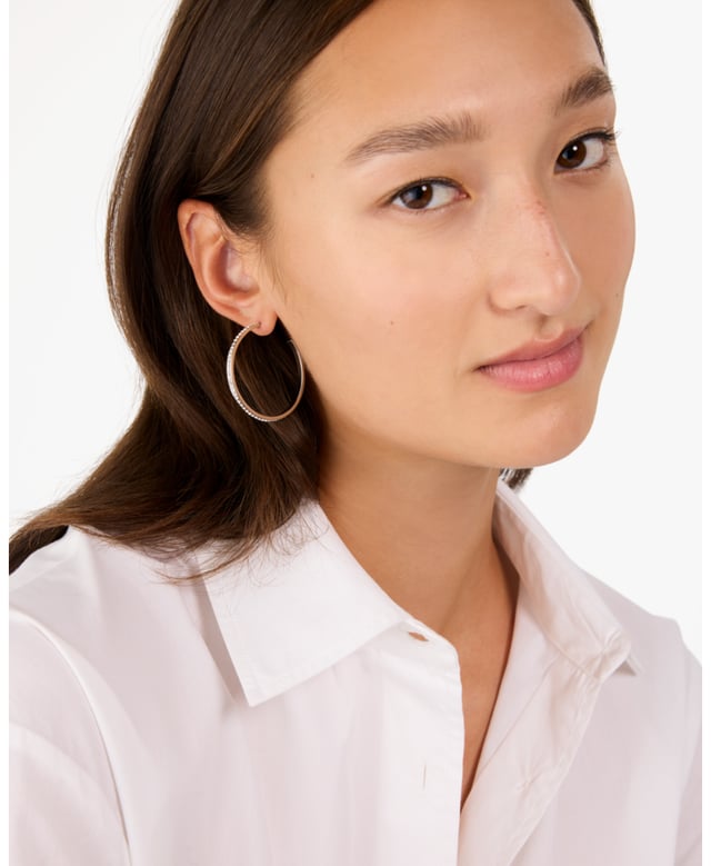 When You Wake Up Late But Need To Feel Put Together: Earrings. When Your Outfit Needs The Perfect Finishing Touch: Earrings. When A Bad Hair Day Requires A Messy Bun: Earrings. You'll Wear This Pair A Lot Is What We're Saying., Hoops
