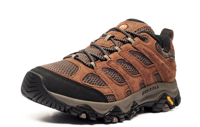 NEW IN  2025 MODEL & COLOUR
Built for rugged trails and unpredictable conditions, the Merrell Moab 3 GTX delivers trusted performance with upgraded comfort and durability. Featuring a GORE-TEX waterproof membrane, it keeps your feet dry while allowing breathability on the move. A protective rubber toe cap and heel guard against abrasions, while the recycled materials used reflect Merrells commitment to sustainability.
Inside, the Moab 3-exclusive footbed contours naturally to your foot, paired with a supportive insole and softer, cushioned midsole for long-lasting comfort. Finished with a Vibram TC5+ outsole for best-in-class grip and durability, these hiking shoes are one of the finest you will ever put on your feet.
NEW IN  2025 MODEL & COLOUR
-Suede leather / textile upper
-GORE-TEX waterproof membrane
- Protective and abrasion resistant rubber heel and toe cap
- Lace up construction
- Partly made from recycled materials
- Exclusive Moab 3 footbed contours to your foot
- Moulded nylon arch shank
- Merrell air cushion in the heel absorbs shock and adds stability
- Vibram TC5+ outsole provides exceptional traction
- Merrell branding