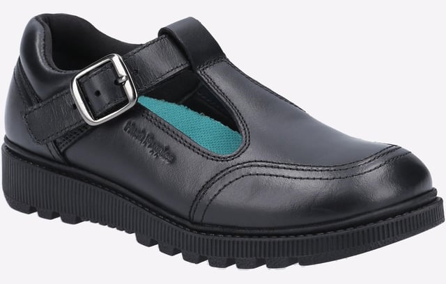 Hush Puppies Kerry Leather Junior Senior Girls Classic Girls Back to School shoe from Hush Puppies - Kerry has the iconic Fit Left Fit Right fitting system, premium leather uppers in a T-Bar Buckle style with padded collar for extra comfort and Micro-Fresh lining
Fit Left Fit Right - Unique fitting system allows for 5 different width fittings for each individual foot. Every pair of shoes comes with 3 pairs of footbeds
-Smart Leather Upper
-Micro-Fresh lining keeps feet dry and fresh
-Buckle Fastening
-T-Bar Style
-Chunky Sole