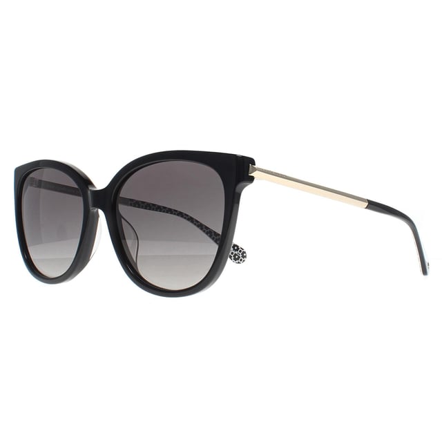 Kate Spade Square Womens Black  Grey Gradient Polarized Britton/G/S  Sunglasses are a modern square frame crafted from lightweight acetate. Whether you're strolling along the beach or navigating the city streets, these sunglasses are a perfect companion for any occasion. Kate Spade's logo features on the temples for brand authenticity.