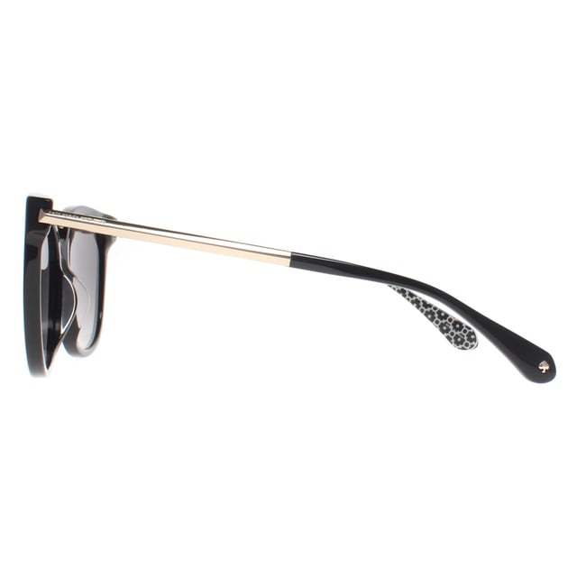 Kate Spade Square Womens Black  Grey Gradient Polarized Britton/G/S  Sunglasses are a modern square frame crafted from lightweight acetate. Whether you're strolling along the beach or navigating the city streets, these sunglasses are a perfect companion for any occasion. Kate Spade's logo features on the temples for brand authenticity.