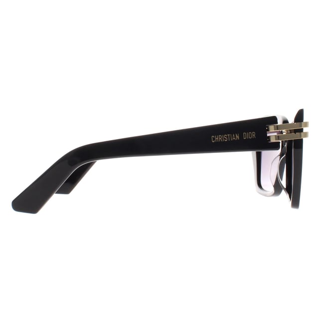 Dior Square Womens Shiny Black Smoke Gradient Cdior S1I  Sunglasses bring a sleek, modern vibe to any ensemble. Featuring Diorâ€™s signature design touches, they offer a sophisticated, eye catching look with exceptional craftsmanship.