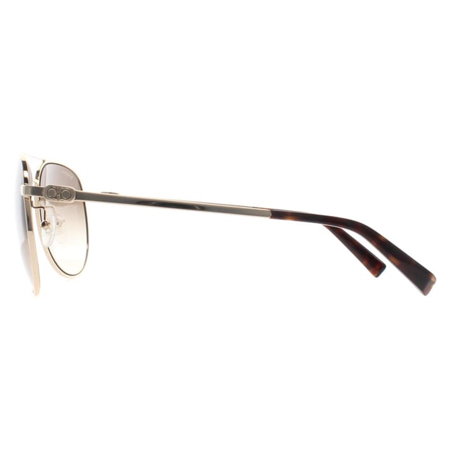 Salvatore Ferragamo Aviator Unisex Gold Gray Gradient SF157S  Sunglasses feature a bold frame that adds sophistication to any outfit. Designed for those who seek both fashion and function, these sunglasses protect your eyes while making a statement.