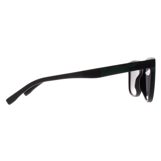 Lacoste Rectangle Unisex Matte Black  Grey L929SE  Sunglasses are a classic rectangle style crafted from lightweight acetate. The iconic Lacoste logo features on the slender temples for brand authenticity.
