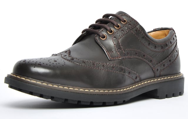 A timeless classic by Catesby, these mens leather brogues are a wardrobe staple featuring designer stitch and punch-hole detailing that is sure to turn heads. Constructed with a secure lace up system, durable rubber outsole with a slight raised heel, and a cushioned insole, these shoes will compliment a variety of outfits.
 - Leather upper
 - Designer stitch and punch-hole brogue detailing
 - Secure lace up fit
 - Cushioned footbed
 - Secure 5-hole lace up fastening
 - Durable rubber outsole