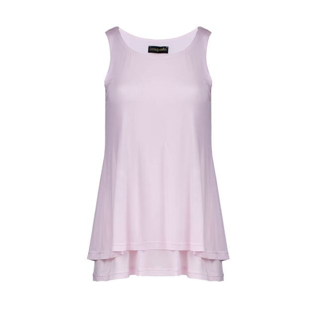 Eleva tu guardarropa con esta elegante túnica rosa suave, confeccionada con una lujosa mezcla de 92 % rayón y 8 % elastano para una sensación suave y elástica. Diseñado con una favorecedora silueta ligeramente acampanada, este top presenta un diseño único de doble capa, con la capa superior más corta y rematada con una elegante abertura trasera para mayor movimiento y estilo. El corte largo tipo túnica lo hace perfecto para combinar con leggings, jeans o pantalones entallados, ofreciendo versatilidad tanto para ocasiones informales como elegantes. Manténgase cómodo y elegante con este básico de guardarropa imprescindible.
