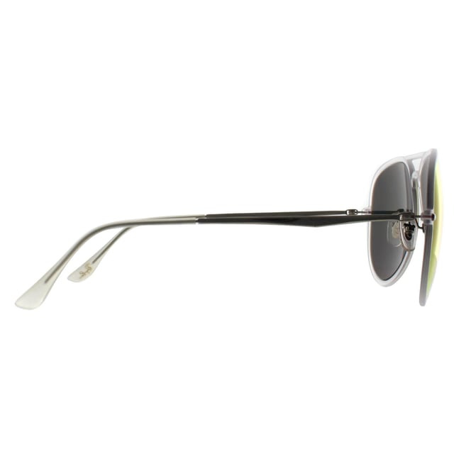 Ray-Ban Sunglasses Aviator Light Ray II 4211 646/6Q Matt Translucent Orange Mirror are a modern version of the classic Aviator design from 1937 with titanium temples for maximum comfort and flexibility and feature Ray-Ban's patented mono block hinge. With the added technologies and the much loved Aviator front, these frames are a must have this season!