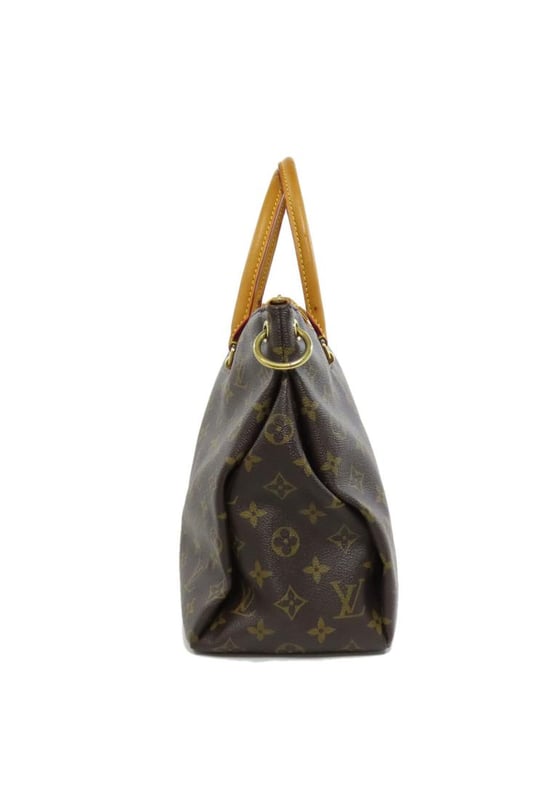 Brand: Louis Vuitton
Model: Pallas
Color: Brown
Material: Canvas
Inclusions: Shoulder strap
Dimensions: W 35 cm x H 24 cm x D 13 cm
Serial number: SP2143
Country of origin: France
Condition: AB - good condition.
Outside condition : Slight loss of shape Slight scratches
Inside condition : Good 
Handle condition : Slight stains
Corner condition : Slight rubbed
Metal fittings condition : GoodBrand: Louis VuittonType: toteMain Material: Canvas