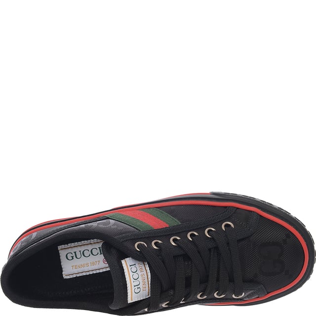 Gucci Women's '+ Net Sustain Tennis 1977 Logo-Embroidered Canvas Sneakers â€“ Black
A sustainable version of the classic canvas sneaker with embroidered logo and eco-conscious construction.