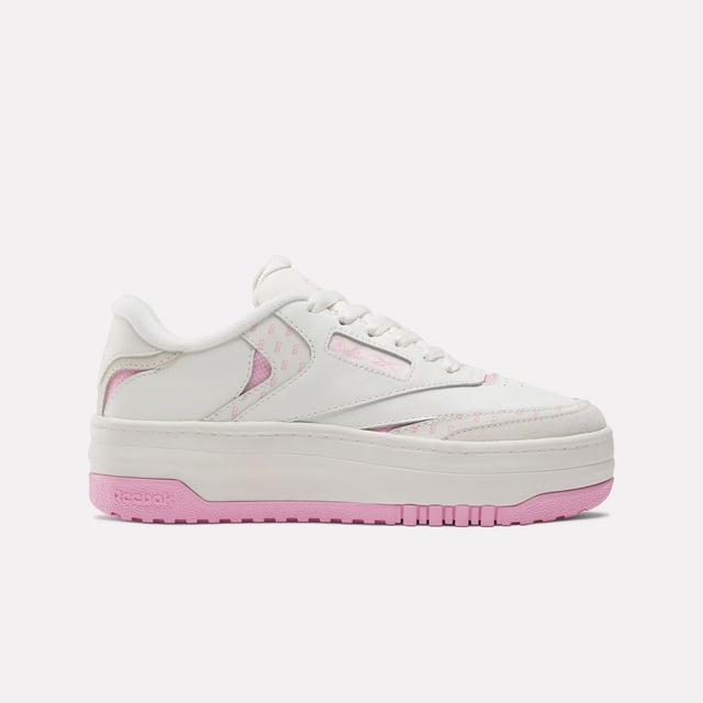 Leather upper with suede panels.Lace-up closure.Regular fit.Shiny mesh trim.Bright Barbie print.Rubber sole.