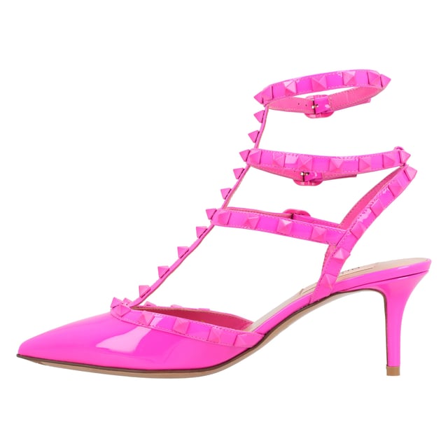 Pink leather Rockstud 65mm cage pumpsMade in: ItalyHEEL: 65 mm Measurments:  height: 65 mm