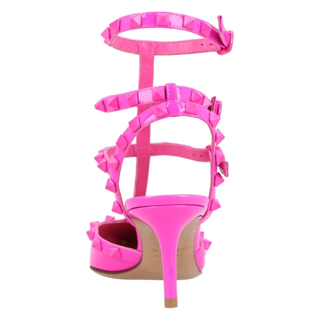 Pink leather Rockstud 65mm cage pumpsMade in: ItalyHEEL: 65 mm Measurments:  height: 65 mm