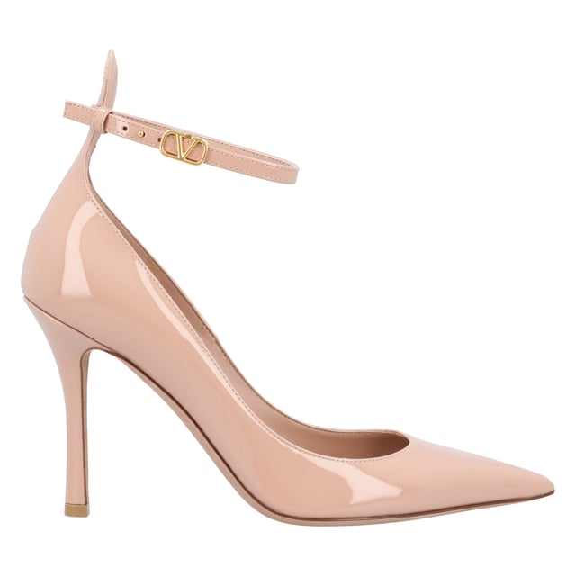 - Adjustable ankle strap with custom VLogo Signature buckle
 - Heel height: 100 mm / 4 in.
 - Made in Italy Measurments:  height: 100 mm