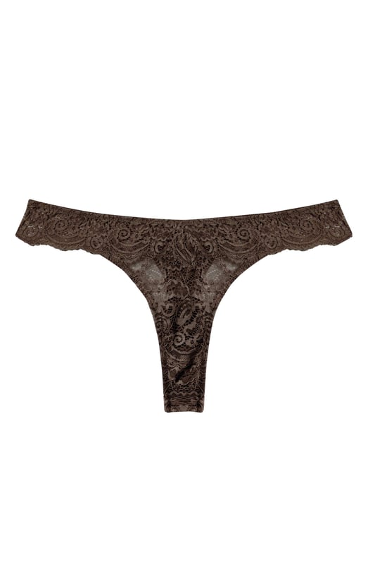 The Ariana lace thong in delicious coffee. Ariana is back as a thong in a new luxurious lace, a new range of colours to add to your comfortable, everyday lingerie collection. 

Soft stretch lace 
High rise 
Thong style 
Elasticated waistband 
Cotton gusset 
Easy and comfortable to wear