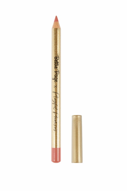 Be your own icon with Bettie Page Beauty. Perfect your pinup pout with our nourishing crueltyfree lip pencil, the ideal match to our Satin Lipstick or Matte Liquid Lipstick. Infused with organic coconut oil, this vegan pencil prevents dehydration while keeping your lip line fine.




Terracotta Mae shade
Ecofriendly
Longlasting formula
Vegan
Crueltyfree




INGREDIENTS/INGR‰DIENTS: OCTYLDODECYL STEAROYL STEARATE COCONUT OIL\COCOS NUCIFERA OIL\COCOS NUCIFERA (COCONUT) OIL C1018 TRIGLYCERIDES CARNAUBA WAX\COPERNICIA \CERIFERA CERA\CERA CARNAUBA\CIRE DE CARNAUBA HYDROGENATED VEGETABLE OIL SILICA POLYGLYCERYL3 DIISOSTEARATE ORYZANOL TOCOPHEROL GLYCERYL UNDECYLENATE MAY CONTAIN/PEUT CONTENIR [+/]: TITANIUM DIOXIDE\CI 77891 IRON OXIDES\CI 77491 RED 7 LAKE\CI 15850 IRON OXIDES\CI 77499 YELLOW 5 LAKE\CI 19140 BLUE 1 LAKE\CI 42090 IRON OXIDES\CI 77492 RED 27 LAKE\CI 45410