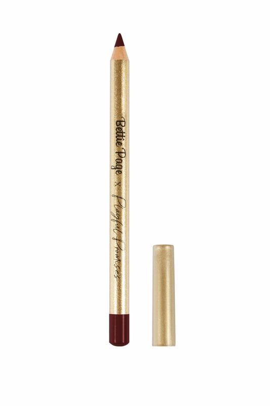 Be your own icon with Bettie Page Beauty. Perfect your pinup pout with our nourishing crueltyfree lip pencil, the ideal match to our Satin Lipstick or Matte Liquid Lipstick. Infused with organic coconut oil, this vegan pencil prevents dehydration while keeping your lip line fine.




Dark Berry Klaw shade
Ecofriendly
Longlasting formula
Vegan
Crueltyfree




INGREDIENTS/INGR‰DIENTS: OCTYLDODECYL STEAROYL STEARATE COCONUT OIL\COCOS NUCIFERA OIL\COCOS NUCIFERA (COCONUT) OIL C1018 TRIGLYCERIDES CARNAUBA WAX\COPERNICIA \CERIFERA CERA\CERA CARNAUBA\CIRE DE CARNAUBA HYDROGENATED VEGETABLE OIL SILICA POLYGLYCERYL3 DIISOSTEARATE ORYZANOL TOCOPHEROL GLYCERYL UNDECYLENATE MAY CONTAIN/PEUT CONTENIR [+/]: TITANIUM DIOXIDE\CI 77891 IRON OXIDES\CI 77491 RED 7 LAKE\CI 15850 IRON OXIDES\CI 77499 YELLOW 5 LAKE\CI 19140 BLUE 1 LAKE\CI 42090 IRON OXIDES\CI 77492 RED 27 LAKE\CI 45410