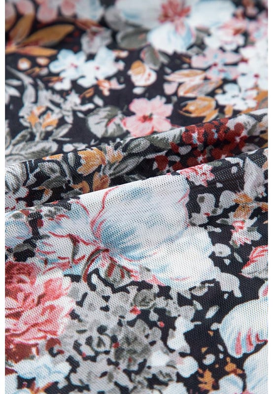 Estampado floral marrón
  Diseño de cuello alto
  Mangas largas
  Corte ajustado
  Detalle de ribete de lechuga
  Largo midi
  Gran elasticidad
Material 95% Poliéster 5% Elastano