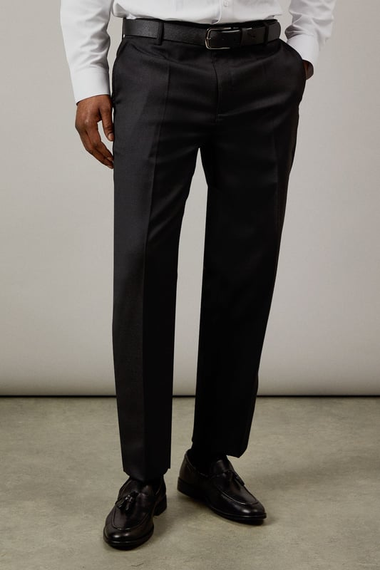 Slim fit design with a modern, tailored silhouette
        Textured fabric with added stretch for comfort and movement
        Clean front crease for a sharp, professional appearance
        Side pockets for practicality without compromising style
        Belt loops for versatile styling options
    
    These textured stretch trousers from Burton offer the perfect balance of comfort and sophistication. The slim fit design creates a contemporary silhouette that flatters without feeling restrictive, whilst the added stretch element ensures ease of movement throughout your day. Pair with a crisp white shirt and polished leather shoes for important meetings or client presentations. For smart casual occasions, try with a lightweight knit and Chelsea boots. The versatile charcoal tone makes these trousers an essential wardrobe staple that transitions seamlessly from office to evening drinks. Ideal for the man who values classic style with modern functionality - these trousers will quickly become your go-to for any occasion where you need to look the part without sacrificing comfort.