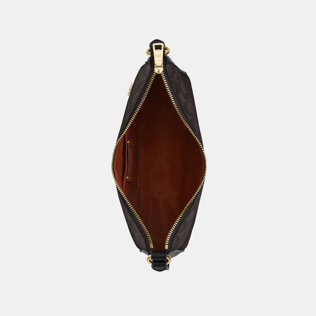 Ellie File Bag in Signature Canvas, Adjustable strap with 53cm drop for shoulder or crossbody wear, Inside multifunction pocket, Outside zip pocket,  Length: 26.00 cm,  Width: 7.00 cm,  Height: 24.00 cm