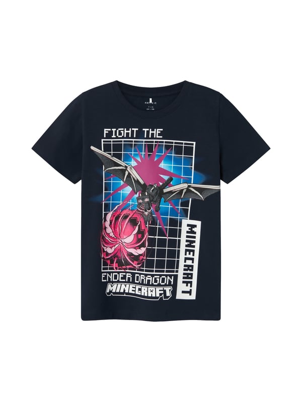 Dit coole T-shirt is een must-have voor alle gamingfans! De regular fit en de raglanmouwen zorgen voor een relaxte en comfortabele pasvorm. De klassieke ronde hals maakt het shirt veelzijdig te combineren. Het hoogtepunt is de opvallende frontprint in gamerstijl met de krachtige Ender-draken als motief – perfect voor iedereen die epische avonturen liefheeft. Een geweven label aan de binnenkant rondt het ontwerp subtiel af. Combineer het met jeans of shorts voor een stijlvolle gaminglook!