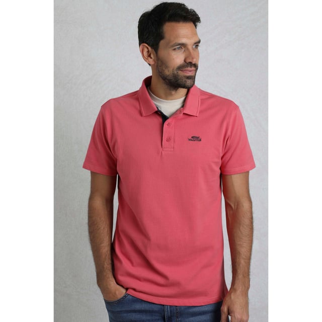 100% Organic Cotton. Fabric: Pique. Design: Embroidered, Logo, Plain. Fastening: Button, Pull Over. Sleeve-Type: Short-Sleeved. Neckline: Turn Down Collar. 2 Button Placket, Contrast Button Placket. S: 37 in. M: 40 in. L: 43 in. XL: 46 in. XXL: 49 in. 3XL: 52 in. 4XL: 55 in. 5XL: 58 in.