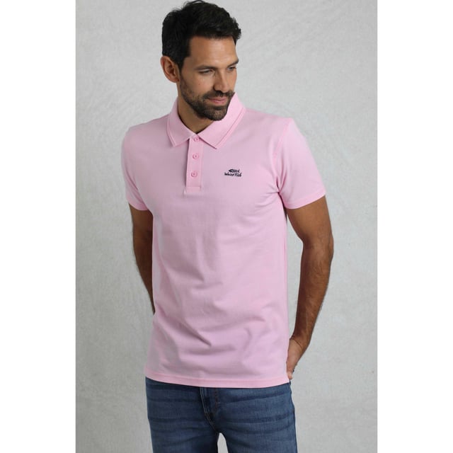100% Organic Cotton. Fabric: Pique. Design: Embroidered, Logo, Plain. Fastening: Button, Pull Over. Sleeve-Type: Short-Sleeved. Neckline: Turn Down Collar. 2 Button Placket, Contrast Button Placket. S: 37 in. M: 40 in. L: 43 in. XL: 46 in. XXL: 49 in. 3XL: 52 in. 4XL: 55 in. 5XL: 58 in.