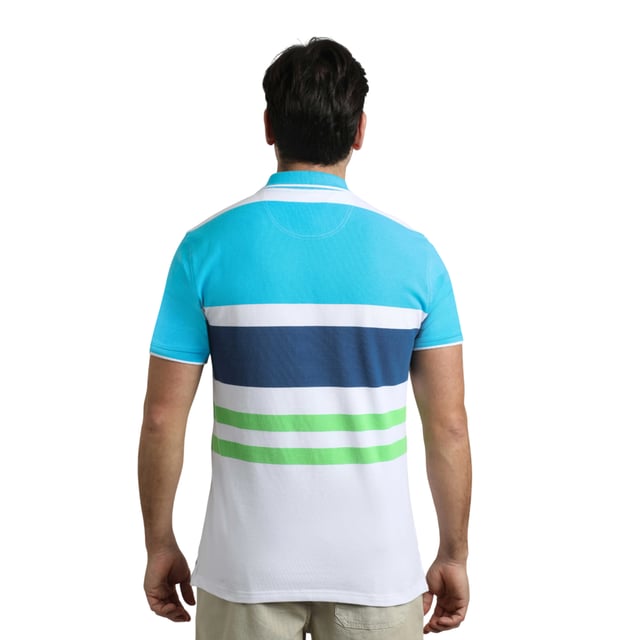 100% Organic Cotton. Fabric: Pique. Design: Contrast Striped, Woven Effect. Fastening: Button-Down. Cuff: Ribbed. Neckline: Ribbed Collar, Turn Down Collar. Sleeve-Type: Short-Sleeved. Hem: Split. 3 Button Placket, Branded Tape. S: 37 in. M: 40 in. L: 43 in. XL: 46 in. XXL: 49 in. 3XL: 52 in. 4XL: 55 in. 5XL: 58 in.