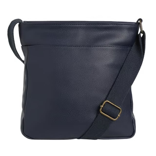 100% Polyurethane. Height: 23cm. Width: 22cm. Depth: 6cm. Pockets: 2 Front Pockets, Zip, Internal. Compartments: 1 Front Compartment, Zipped. Adjustable Shoulder Strap. Design: Embossed, Leather Effect, Logo.