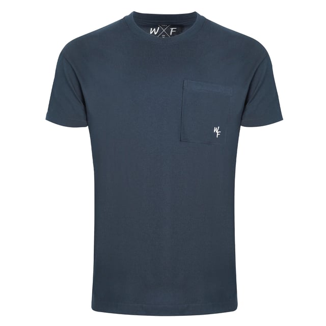 100% Organic Cotton. Fabric: Soft Touch. Design: Logo. Pockets: 1 Chest Pocket. Neckline: Crew Neck, Ribbed. Sleeve-Type: Short-Sleeved. Hem: Side Vents. Fit: Relaxed Fit. S: 37 in. M: 40 in. L: 43 in. XL: 46 in. XXL: 49 in. 3XL: 52 in. 4XL: 55 in. 5XL: 58 in.