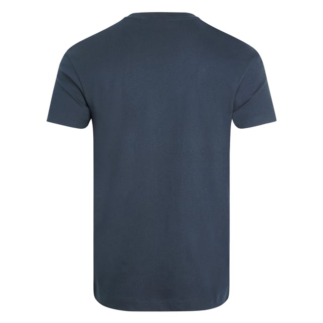 100% Organic Cotton. Fabric: Soft Touch. Design: Logo. Pockets: 1 Chest Pocket. Neckline: Crew Neck, Ribbed. Sleeve-Type: Short-Sleeved. Hem: Side Vents. Fit: Relaxed Fit. S: 37 in. M: 40 in. L: 43 in. XL: 46 in. XXL: 49 in. 3XL: 52 in. 4XL: 55 in. 5XL: 58 in.