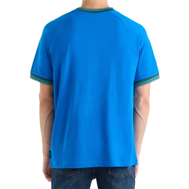 T-shirt Homme Umbro – Bleu, Col V, Coton Jersey – Taille M – État Excellent
