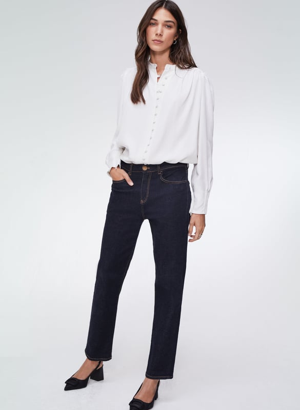 Description\nFits true to size, we suggest ordering your usual size.\nWe’ve tweaked our much-loved organic cotton Boyfriend Jean to incorporate recycled elastane. A small amount is needed for a comfy stretch - but it's a synthetic fibre - so after years of searching, we’re thrilled to have found a lower impact alternative. Expect the same cropped and subtly tapered leg shape with a flattering and feminine fit which has made this style one of our best-sellers. \n“This style formula never dates” - Baukjen\n\nMade in Europe\nCrafted in premium organic denim that holds its shape\nSubtly tapered leg\nEasy fit around the hip and thigh\nAdded stretch for comfort\n\n\nSustainable Attributes:\n Natural fibres  Organic  Ethically made\n Low Carbon    Vegan\n\nDetails\n99% Organic Cotton, 1% ElastaneMachine Wash - 30°Wash Inside Out - Wash Dark Colours SeparatelyProduct Code: TR512-DARInside leg (Rolled) - 68cm (26 3/4”) (Unrolled) - 72cm (28 3/8”)