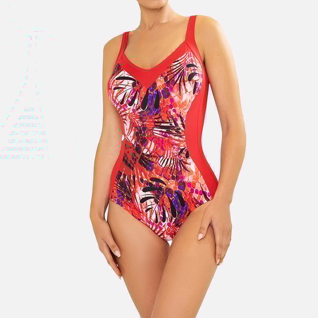 This one-piece swimsuit for women combines elegance and comfort with a slimming design that flatters the silhouette. Its high-quality materials and carefully crafted details make it an ideal women's swimsuit for looking sophisticated on the beach or pool.\n\n Details:\n - Classic and flattering cut.\n - Adjustable straps.\n - Foam cups.\n - U-shaped back.\n - Abdominal control.\n - Quick-drying and chlorine-resistant material.\n - Optimal coverage and support.\n\n We can safely say that women's one-piece swimsuits will offer you everything you are looking for. If you are interested in purchasing a stylish and practical piece that will allow you to swim at any time of the year, women's pico swimsuits are for you.\n\n Our one-piece swimsuits for women adapt perfectly to any type and size of breast without exception.\n Composition: Outer: 86% Polyamide, 14% Elastane; Inner 1: 88% Polyester, 12% Elastane; Inner 2: 88% Polyamide, 12% Elastane; Cup: 100% Polyester\n Care:\nHand wash.\n Use neutral soap.\n Do not twist or squeeze.\n Air dry.