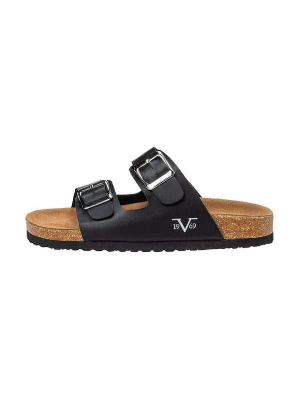 19v69 ITALIA Damen-Sandalen SASSARI bringen mit ihrem Allover-Logo und komfortablem Fußbett stylischen Komfort in deinen Sommer. Der doppelte Riemenverschluss sorgt für optimalen Halt – perfekt für warme Tage mit modischem Anspruch.