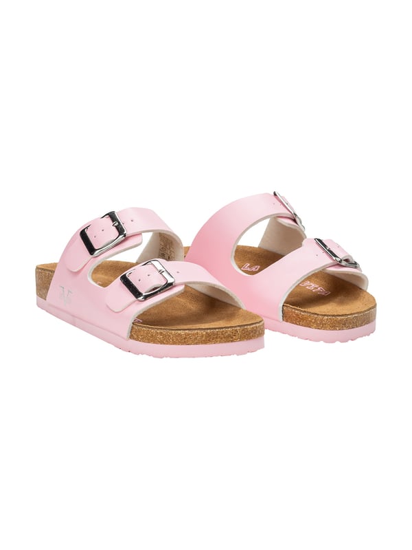 19v69 ITALIA damessandalen van SASSARI brengen stijlvol comfort in de zomer met hun all-over logo en comfortabele voetbed. De dubbele bandsluiting zorgt voor optimale ondersteuning, perfect voor warme dagen met een modieus randje.