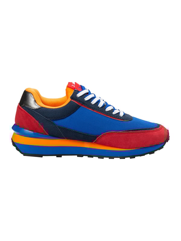 19v69 ITALIA herensneaker SATORIO maakt indruk met zijn opvallende kleurenmix en sportieve retro-design. Hoogwaardige materialen en een stevige constructie zorgen voor comfort en stijl - ideaal voor casual streetwear-looks.