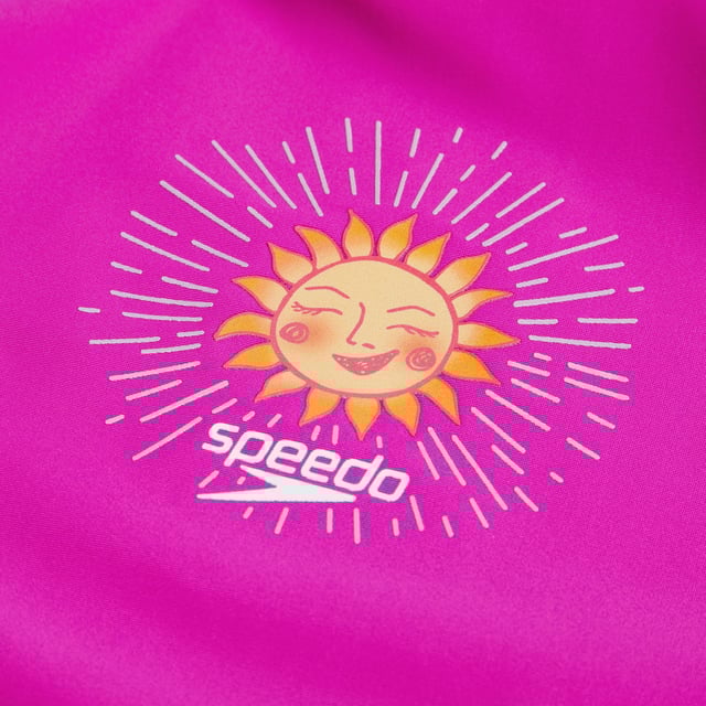 Radiate sunny positivity with our Water Explorers range. Featuring a collection of beaming sun characters this Short Sleeve Rash Top Set appeals to your little one’s sense of fun and includes a matching top andshorts. The pull-on rash top provides coverage for their shoulders  tummy and back and includes UVprotective fabric of UPF40+ for sun protection in and out of the water. Soft and stretchy  it’s made fromEndurance10 fabric  which contains CREORA® HighClo™ for a fit that stays like new for longerFeatures• Pull-on sun top - provides sun protection for the shoulders and tummy• Sold as a set with matching short• Higher chlorine resistance than standard swimwear fabrics - fits like new for longer with CREORA®HighClo™• Shape Retention - fabric stretches so you can enjoy your swim without feeling restricted