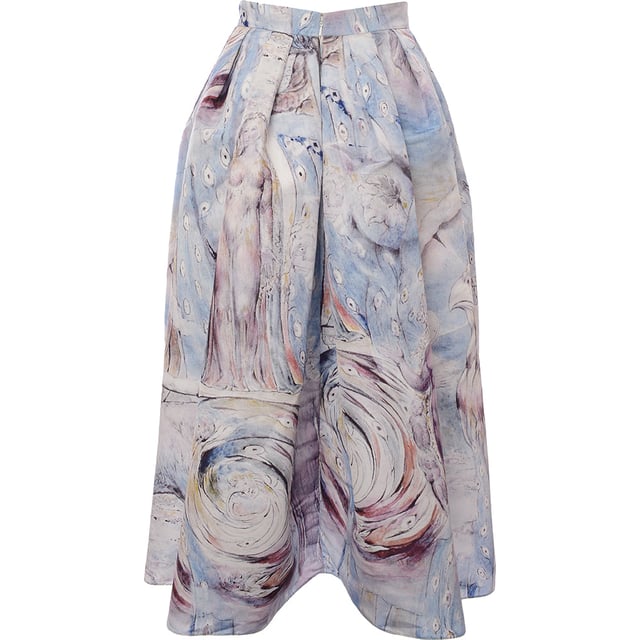 Alexander McQueen Women's Pleated Printed Midi SkirtMulti
A colorful pleated midi skirt made from lightweight faille with printed design.