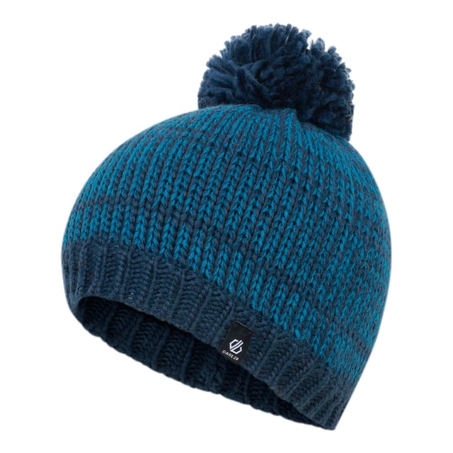 Dare 2b Juniors Imagination II Beanie. Stay cosy on winter adventures. The recycled acrylic knit provides a soft, durable and stylish finish. The beanie comes with a warm jersey lining. It's finished with a fun bobble detail. Material: 50% Acrylic, 50% Polyester (Recycled). Ref: DKC3311T9.
