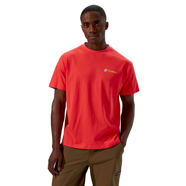 Berghaus Cyclops Unisex T-Shirt. Grab an 100% cotton tee, bearing our Cyclops logo - as featured on the first rucksack ever made with an internal frame. With a retro rainbow wash behind him and the open road ahead, he speaks to the adventurer in all of us. Ref: 4A001922LC8.