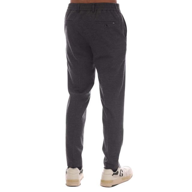 Mens BOSS P-Genius Trousers in grey.- Button and zip closure.- Side pockets.- Two jetted pockets on the rear.- Small BOSS woven label at the rear delivers discreet brand recognition and a sleek finish.- Slim fit.- Main material: 39% Wool  33% Polyester  14% Viscose  13% Polyamide  1% Elastane- Ref: 50503253-021